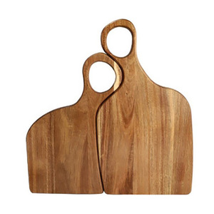 Walnut <b>Wood</b> Cutting Board With Handle For Kitchen Chopping <b>Blocks</b> Solid <b>Wood</b> Rectangle Shape - Product Image 5
