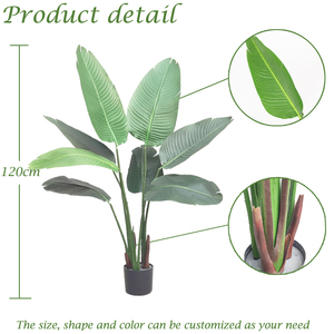 Bossion Vente en gros de plantes artificielles Strelitzia et bananiers <span class=keywords><strong>Musa</strong></span> pour l'intérieur et l'extérieur - Product Image 2