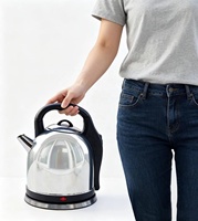 Bouilloire électrique sans fil rétro en acier inoxydable 4,0 L, ébullition rapide, arrêt automatique, protection anti-chauffe à sec pour la maison, le bureau et l'hôtel