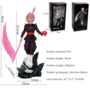 Nueva Figura de Acción de PVC de 36 cm de <span class=keywords><strong>Dragon</strong></span> <span class=keywords><strong>Ball</strong></span> Z, Zamasu Black <span class=keywords><strong>Goku</strong></span>, Modelo de Juguete de Dibujos Animados para Decoración de Anime y Colección - Product Image 2