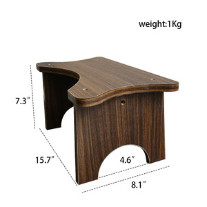 Tabouret de toilette imperméable en bois Youlike Squat pour adultes et enfants, tabouret de caca en bambou antidérapant pour salle de bain - Product Image 2