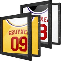 Cadre photo en bois MDF avec vitrine magnétique à ouverture frontale pour maillot, en acrylique anti-UV, format 13,2x13,2, pour montage mural ou sur table, certifié FSC
