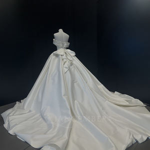 ชุดเจ้าสาวผ้าซาตินทรงระบายสำหรับ NT74ชุดราตรีนางเงือก/ทรัมเป็ตยาวประดับด้วยคริสตัลลายดอกไม้ทันสมัยสุดพิเศษ - Product Image 2