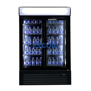 El Mejor Refrigerador Comercial de Doble <span class=keywords><strong>Puerta</strong></span> con Vitrina de Vidrio, Enfriador de Bebidas Vertical en Venta - Product Image 4