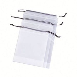 Bolsas Transparentes con Cordón, Nuevas y a la Moda, Fabricadas en Plástico PE para Empacar Ropa y Zapatos - Product Image 6