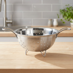 Stainless Steel Colander With Dual Handles And <b>Stand</b> Durable Kitchen Strainer For <b>Vegetables</b> And Pasta - Product Image 2