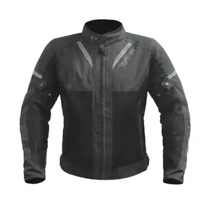 2023 Classic Riding Outdoor Man Biker Jacket Cropped Clothing Breathable Leather Motorcycle Airbag Vest With Protectors