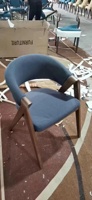 Siège de villa en cuir robuste chaises de salle à manger en bois courbé de luxe moderne maison salon chaise de salle à manger en bois massif en cuir