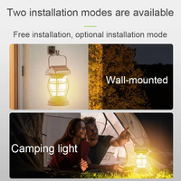 Lanterne solaire de camping rechargeable par USB, à intensité variable, 4 modes, à suspendre, pour tente extérieure, éclairage d'urgence, lumière d'ambiance portable