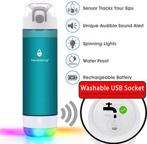 充電式ウォーターライトとサウンドウォーターインテークトラッカーを飲むリマインダー付きスマートウォーターボトル - Product Image 5