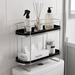 Multifunctional Modern Zinc Alloy Corner Shelf Above Bathroom Toilet Rear <b>Gap</b> Storage Rack - Product Image 3