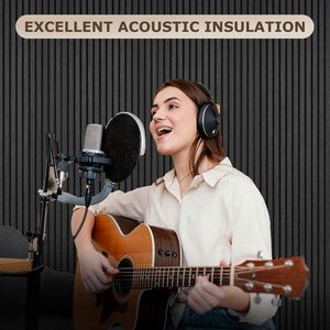 Panel de Pared Acústico de Madera Negra, Paneles Decorativos de Madera Acústica, Absorbentes de Sonido para Cine, Sala de Cine - Product Image 2