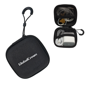 GlobalCrown Petit sac de transport électronique EVA Étui de protection rigide à fermeture éclair pour écouteurs <span class=keywords><strong>KZ</strong></span> Câble de chargement et accessoires - Product Image 1
