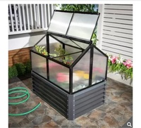 Jardinière surélevée galvanisée Momoplant pour la culture de légumes et de fleurs en extérieur, kit de lit de jardin de 47x31x45 pouces, serre de jardin, jardinière