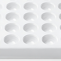 Plateau thermoformé en PET de 1 mm d'épaisseur, sur mesure pour l'emballage de composants électroniques, fournisseur en gros, en vrac