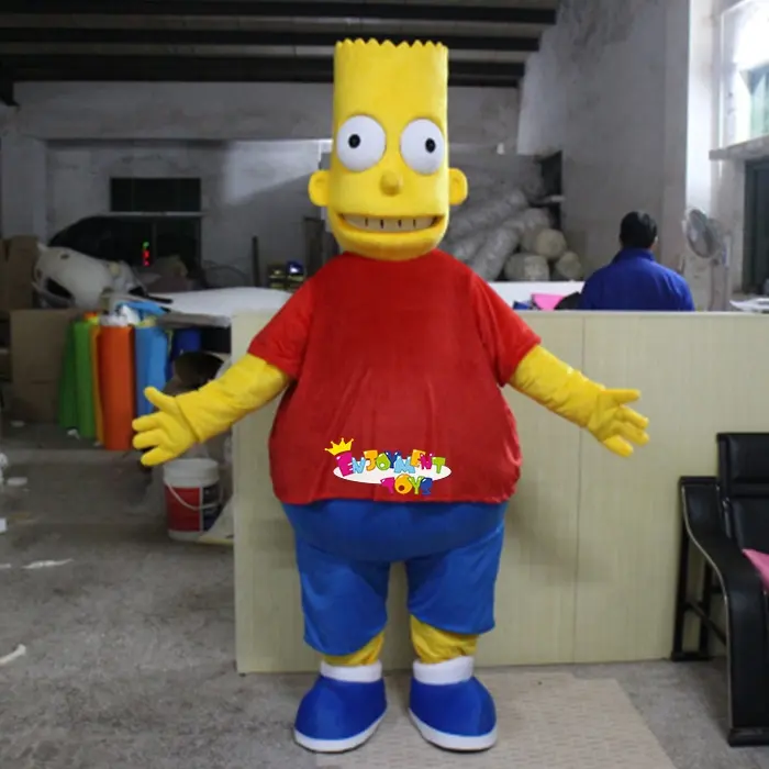 Cantão de fábrica personalizada de desenhos animados simpson, mascote, roupas interessantes de festa para adultos