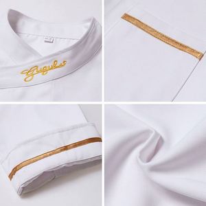 <b>Chef</b> Jacket & <b>Chef</b> <b>Trouser</b> Set Restaurant Ax Secative Work Uniforms Sets Kitchen Cooking Cotton <b>Chef</b> Coat Short Sleeve - Product Image 2