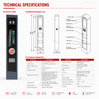 Terminal de Estacionamiento YUANHONG YH-PCPC801 5MP con IA y ANPR, Escaneo QR de Doble Línea con LED, Transmisión de Voz, Control de Acceso Inteligente, IP65