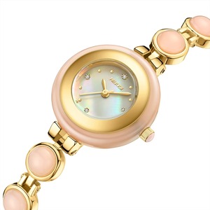 Reloj Drioshipping con Cristal Verde, Esfera Pequeña Exquisita, Cadena Dorada, Relojes de Cuarzo, Joyería Elegante a Prueba de Agua - Product Image 3