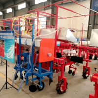 Offre Spéciale transplanteuse de légumes multifonctionnelle Machine à deux rangs tomate chili patate douce planteur noyau semoirs transplanteurs