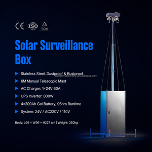 CE-zertifizierte, langlebige Überwachungsbox, tragbarer mobiler 6m manueller Teleskopmast, Würfel-CCTV-Turm für Außenüberwachung - Product Image 1