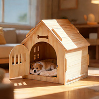 Lit pour chat et maisonnette pour animaux en bois, toutes saisons, extra-large, miniature, petite taille, villa d'hiver, cage, chalet