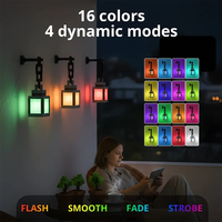 Lampe murale moderne pour chambre à coucher, 16 LED, télécommande, rechargeable par USB, intensité réglable, matériau PC