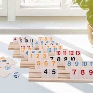 Jeu de Rummy en Mélamine Premium, 106 Tuiles, Édition Voyage de Luxe avec Supports en Bois de Luxe, Livraison Rapide - Product Image 1