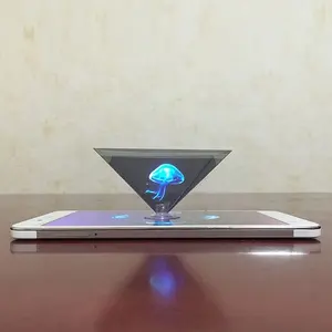 Projetor de equipamentos para visualizador holográfico 3d, novo projetor para smartphone com projeção holográfica 3d