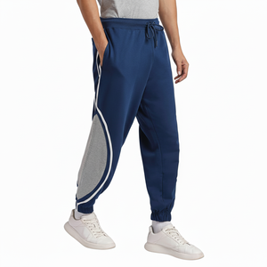 Pantalones de chándal clásicos para hombre, mezcla de algodón, ropa de gimnasio atlética con puños elásticos, pantalones de chándal para hombre - Product Image 1
