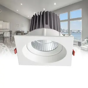 Trimless gömme ızgara spot ışık led spot LED downlight 15w kesme 85mm giriş Ac200-240V/15/24/38/60 isteğe bağlı