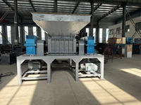 Broyeur métallique puissant BRD 44 kW à double arbre, engrenage moteur multifonctionnel pour déchets mixtes (laiton, fer, acier, aluminium)