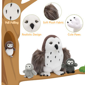 Juguete de Peluche de Búho Marrón 4 en 1, Éxito de Ventas en <span class=keywords><strong>Tiktok</strong></span>, para Niños, Fiestas de Cumpleaños, Decoración de Guardería, Compañero de Picnic, para Dormir y Abrazar - Product Image 3