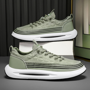 Scarpe da <span class=keywords><strong>Uomo</strong></span> Versatili Slip-On Nere, Grigie e Verdi, Sneakers Comode in Tessuto Traspirante Effetto Seta <span class=keywords><strong>Ghiaccio</strong></span> - Product Image 6