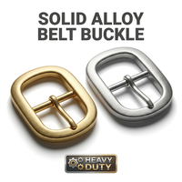 Boucle de ceinture à ardillon en alliage de zinc de marque FR, finition brossée, détection par aiguille, robuste, style western, pour accessoires de sangle - Vente chaude