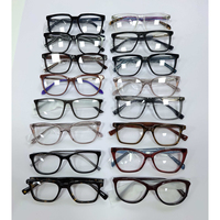 Montures de lunettes optiques en acétate mélangé en gros, en stock, pour hommes et femmes, style classique, Monturas Ópticas