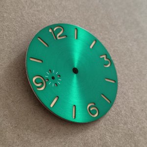 Cadran de montre classique 39 mm vert, compatible avec le <span class=keywords><strong>mouvement</strong></span> à seconde montée à 9 heures <span class=keywords><strong>Eta</strong></span> <span class=keywords><strong>6497</strong></span> Haiou St3600 - Product Image 2