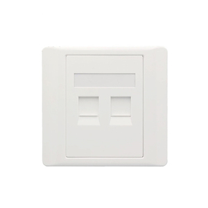 cat5e cat6 cat7 <b>RJ45</b> single faceplate PC material double/ three/ four port panel <b>Tool</b>-free 2/3/4port faceplate - Product Image 2