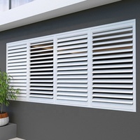 Persianas personalizadas de aluminio, ventanas de persiana fija, persianas de huracán verticales de aluminio para ventanas de persiana abatible deslizante