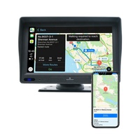 Système multimédia vidéo de voiture portable avec écran tactile de 7 pouces, CarPlay sans fil, Android Auto filaire, tablette de voiture, caméra de tableau de bord à double objectif