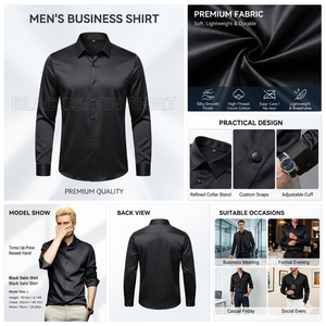 Camicie <span class=keywords><strong>da</strong></span> <span class=keywords><strong>Uomo</strong></span> a Maniche Lunghe con Stampa in Seta Personalizzata, Design Autunnale Casual, OEM di Alta Qualità, Abbigliamento Maschile alla Moda - Product Image 2
