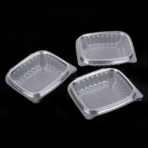 Disposable Takeaway Pet Plastic Clear Box Packing Fruit Salad Packaging Fresh Cut Fruit Container With Lid