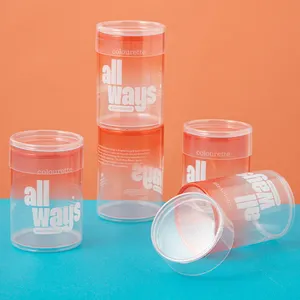 Imballaggio rotondo scatola trasparente cilindro arricciacapelli scatola di imballaggio in PVC trasparente in plastica scatola rotonda per uova di bellezza