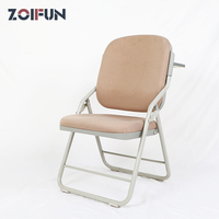 Chaise d'étude pliante de 14 pouces, siège PU en tissu éponge doux et confortable, avec dossier, siège OEM ODM de l'usine de meubles direct chinois