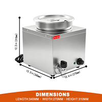 Chauffe-soupe électrique commercial en acier inoxydable, chauffe-soupe électrique simple, bain-marie pour restaurant, buffet, traiteur