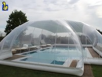 Couverture imperméable gonflable de qualité marchande, piscine transparente d'hiver de tente de dôme