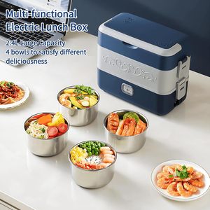 Mini-cuiseur à riz électrique isotherme 2,4 L, boîte à lunch automatique pour la maison et le bureau - Product Image 2