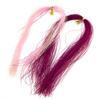 100 Stück Bündel String Jig Hook Lure Herstellung von Angel material Holo graphisches Kristall blitz fischen Fliegen binde material
