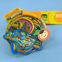 Médaille de sport de patinage artistique de marathon chinoise avec ruban, souvenir, trophée en métal creux, médaille de danse personnalisée