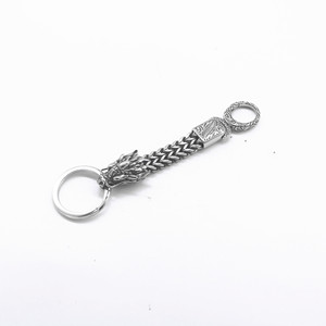 yunnique Stainless Steel Dragon Head Keychain <b>Chain</b> Pendant Unisex Gift Jewelry Accessory - Product Image 1